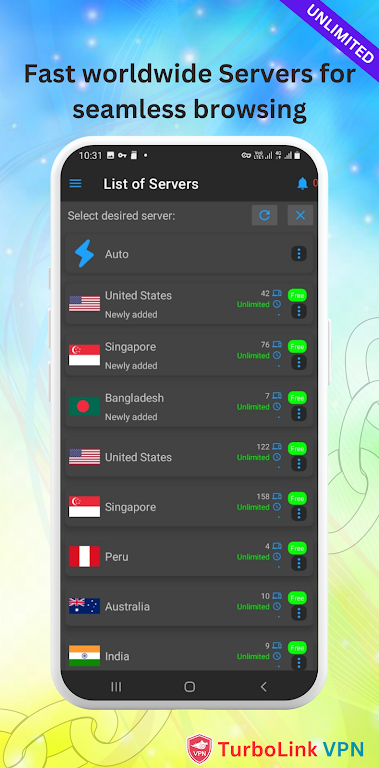 TurboLink VPN - Fast VPN Proxy Ekran Görüntüsü 1