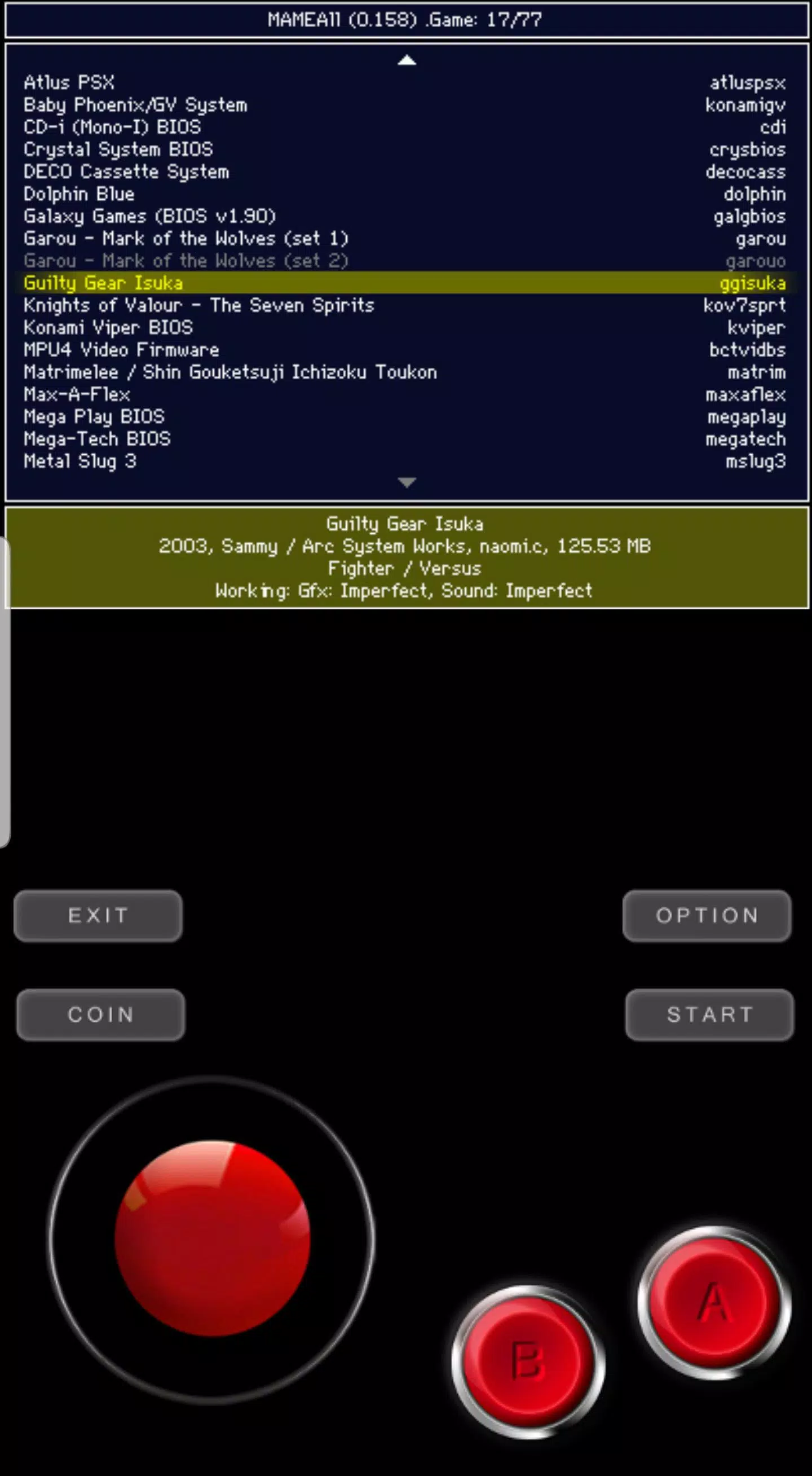 MAMEAll - MAME 0.159u2 Arcade स्क्रीनशॉट 0