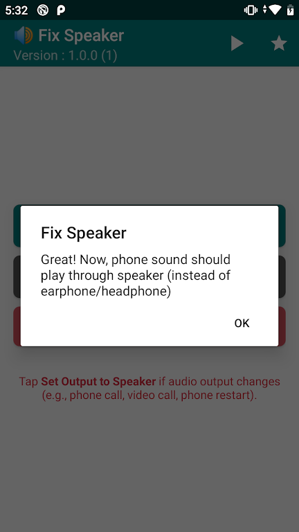 Fix Speaker - Disable Earphone Скриншот 1