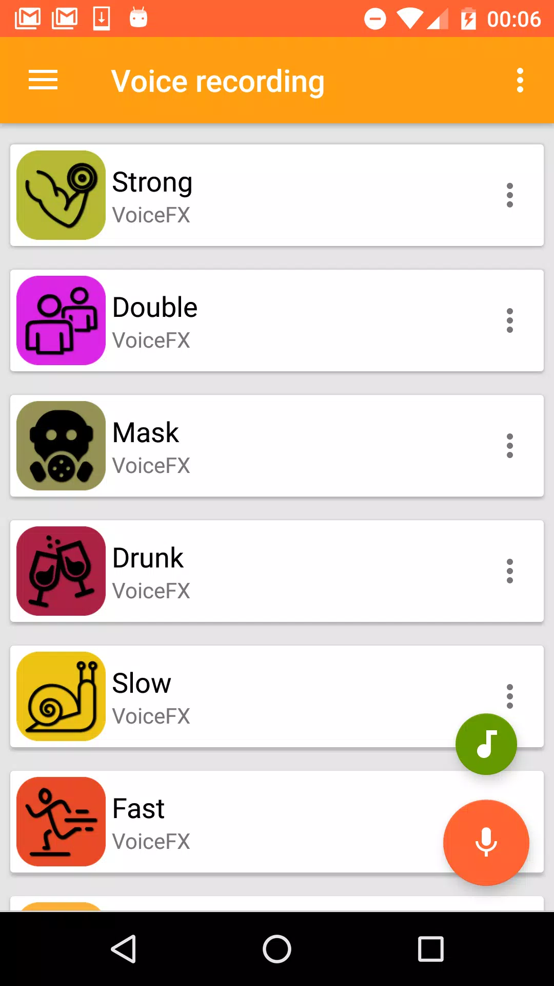 VoiceFX - 带声音特效的变声器应用截图第3张
