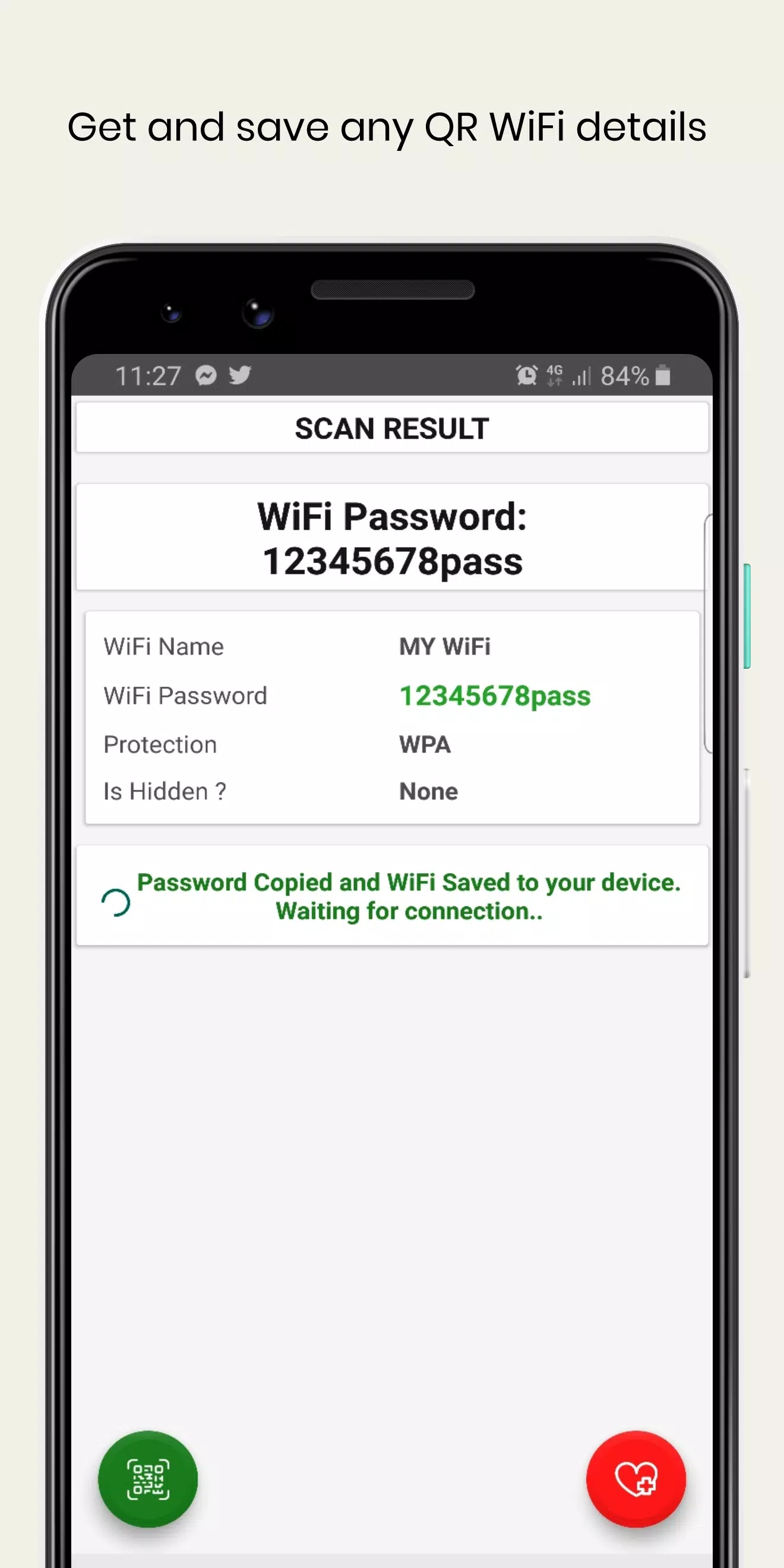 WiFi QrCode Password scanner Zrzut ekranu 2