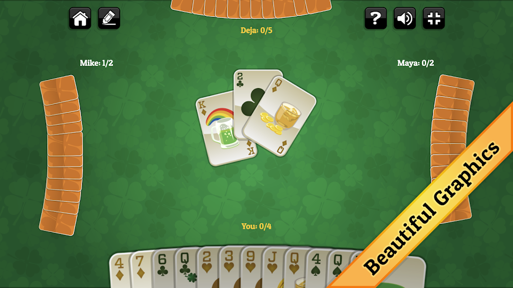 St. Patrick's Day Spades Screenshot 1