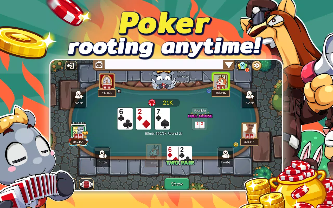 Dummy & Toon Poker ดัมมี่ทุย スクリーンショット 2