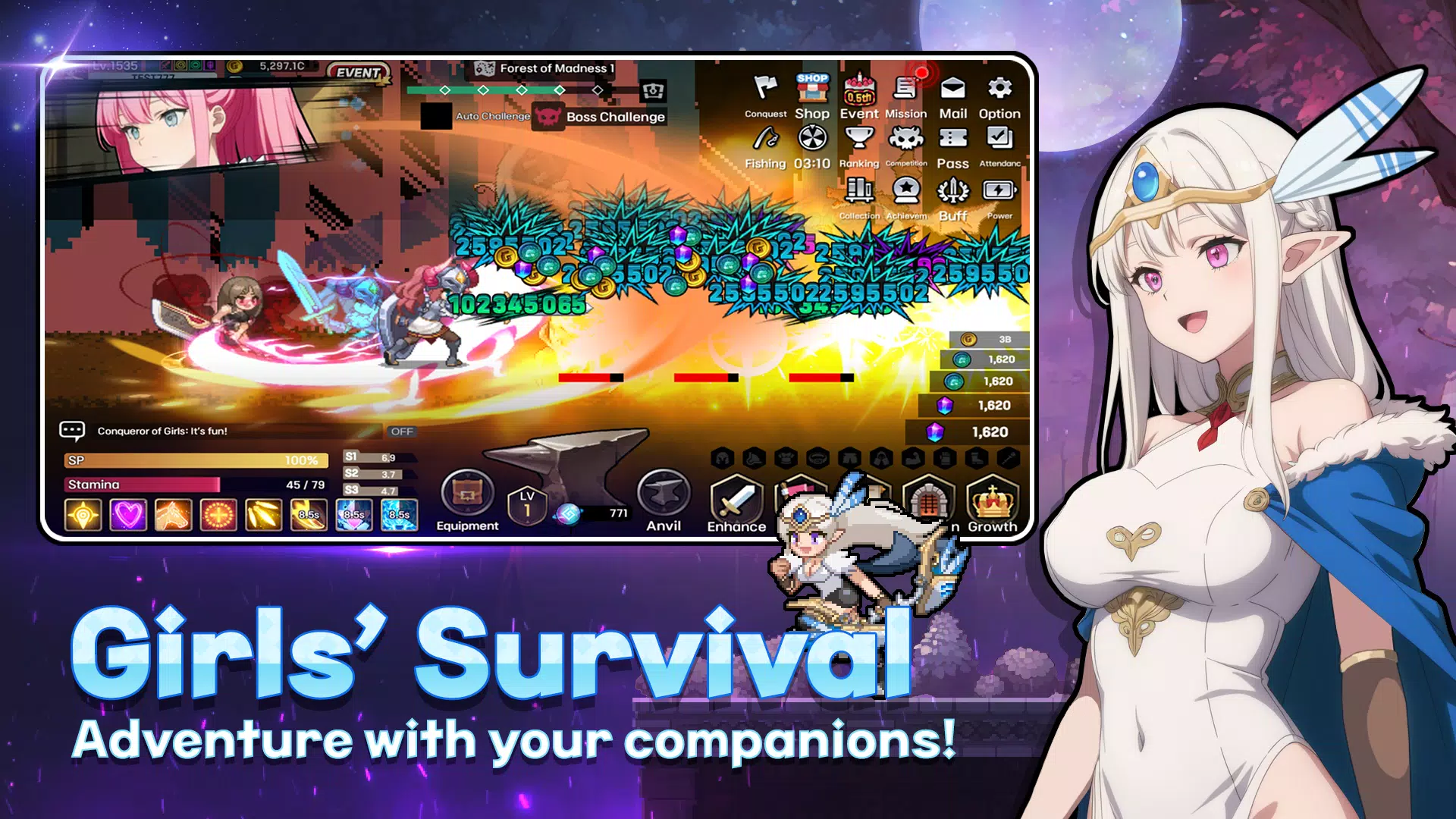 Conquest Girls: AFK Idle RPG ဖန်သားပြင်ဓာတ်ပုံ 2