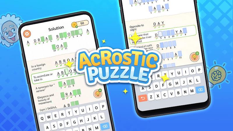 Acrostic Puzzle: Logic Fill in ဖန်သားပြင်ဓာတ်ပုံ 1