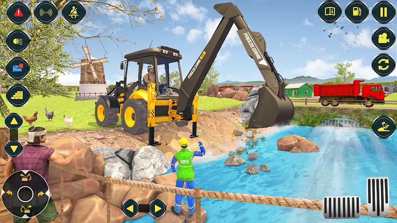 Village Excavator JCB Games Schermafbeelding 2