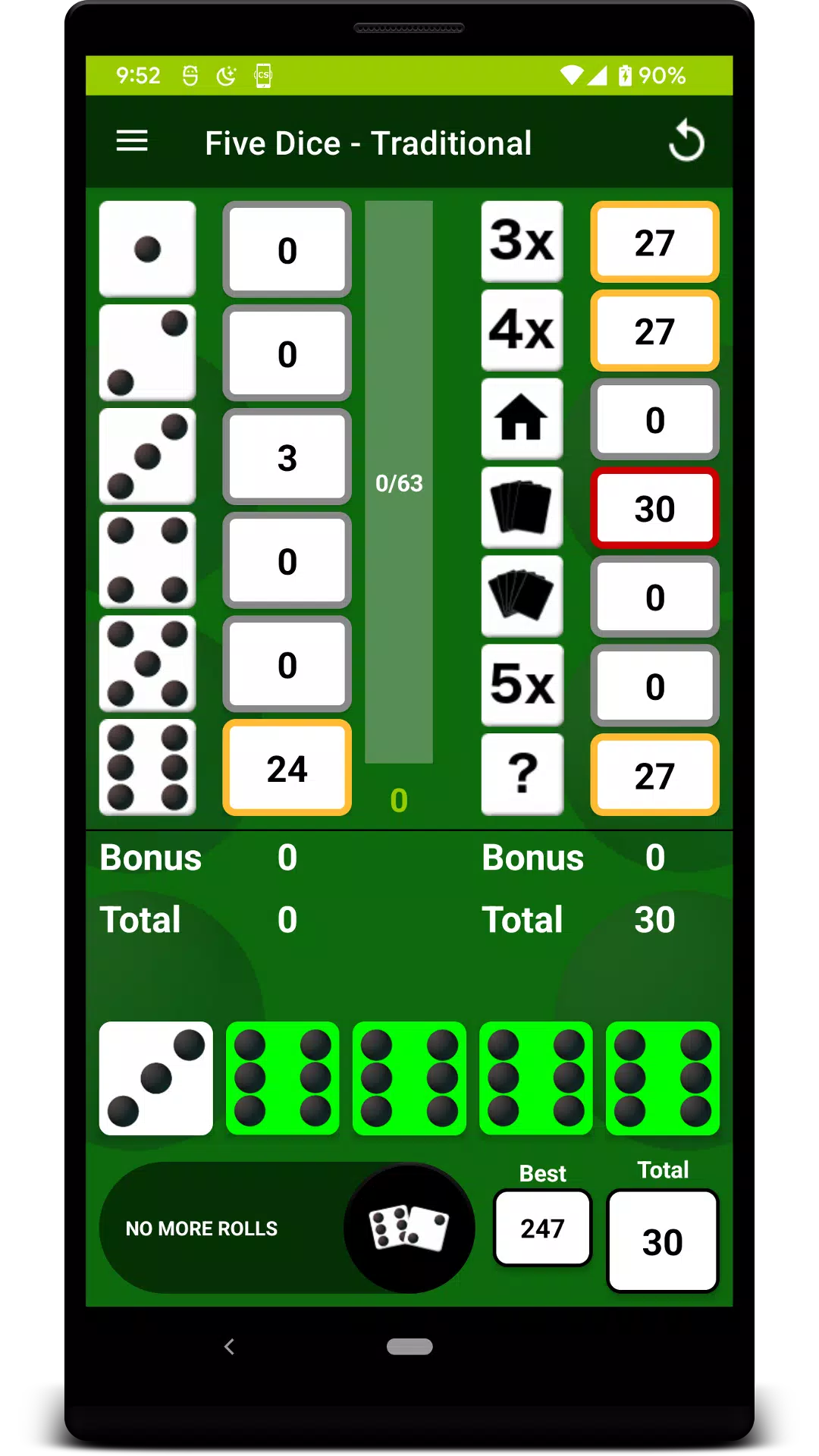 Five Dice Ảnh chụp màn hình 0