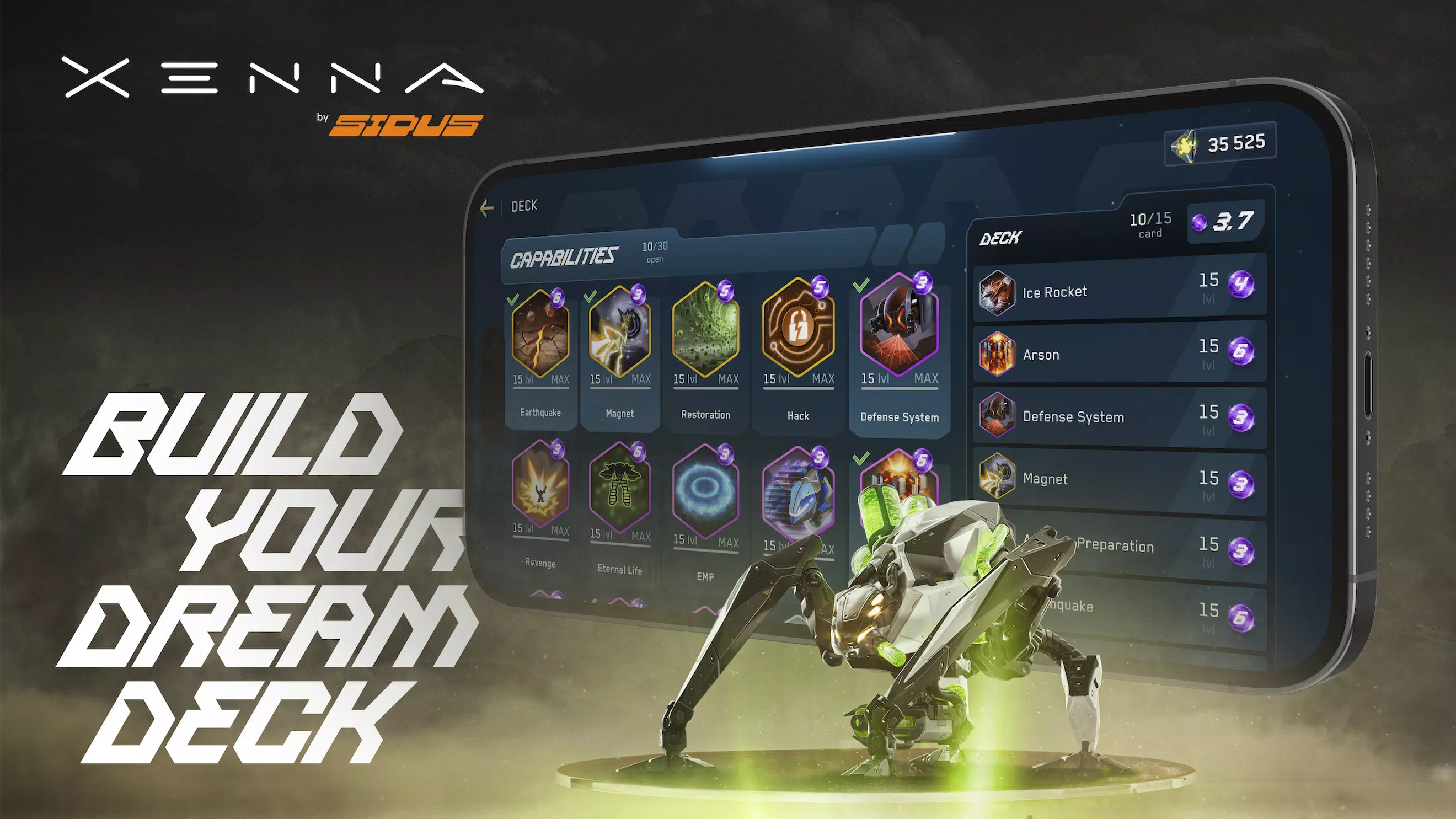 Xenna: Card Battle RTS Captura de pantalla 1