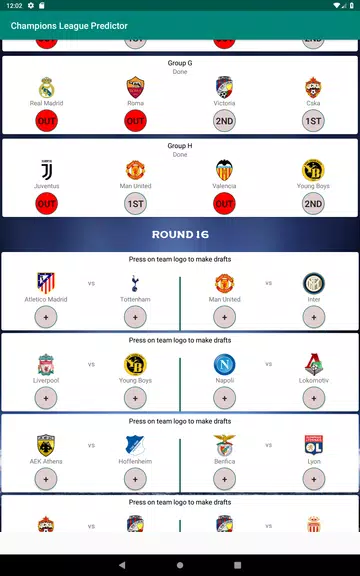 Champions Football Predictor Screenshot 3