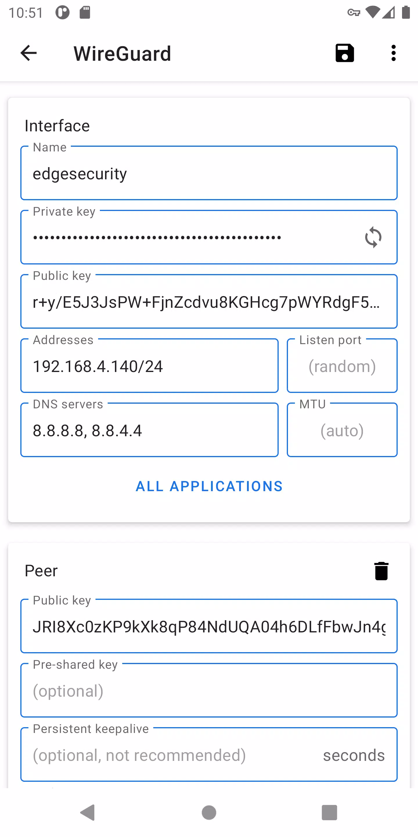 Schermata WireGuard 2