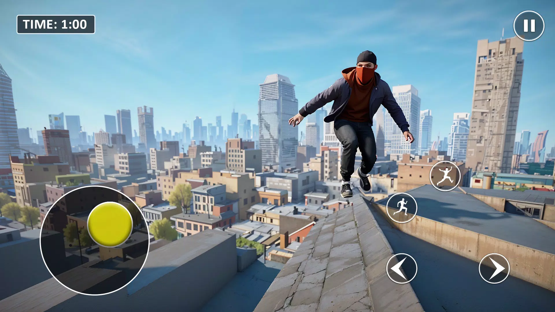 Go Up Rooftop Run Parkour Game Tangkapan skrin 2