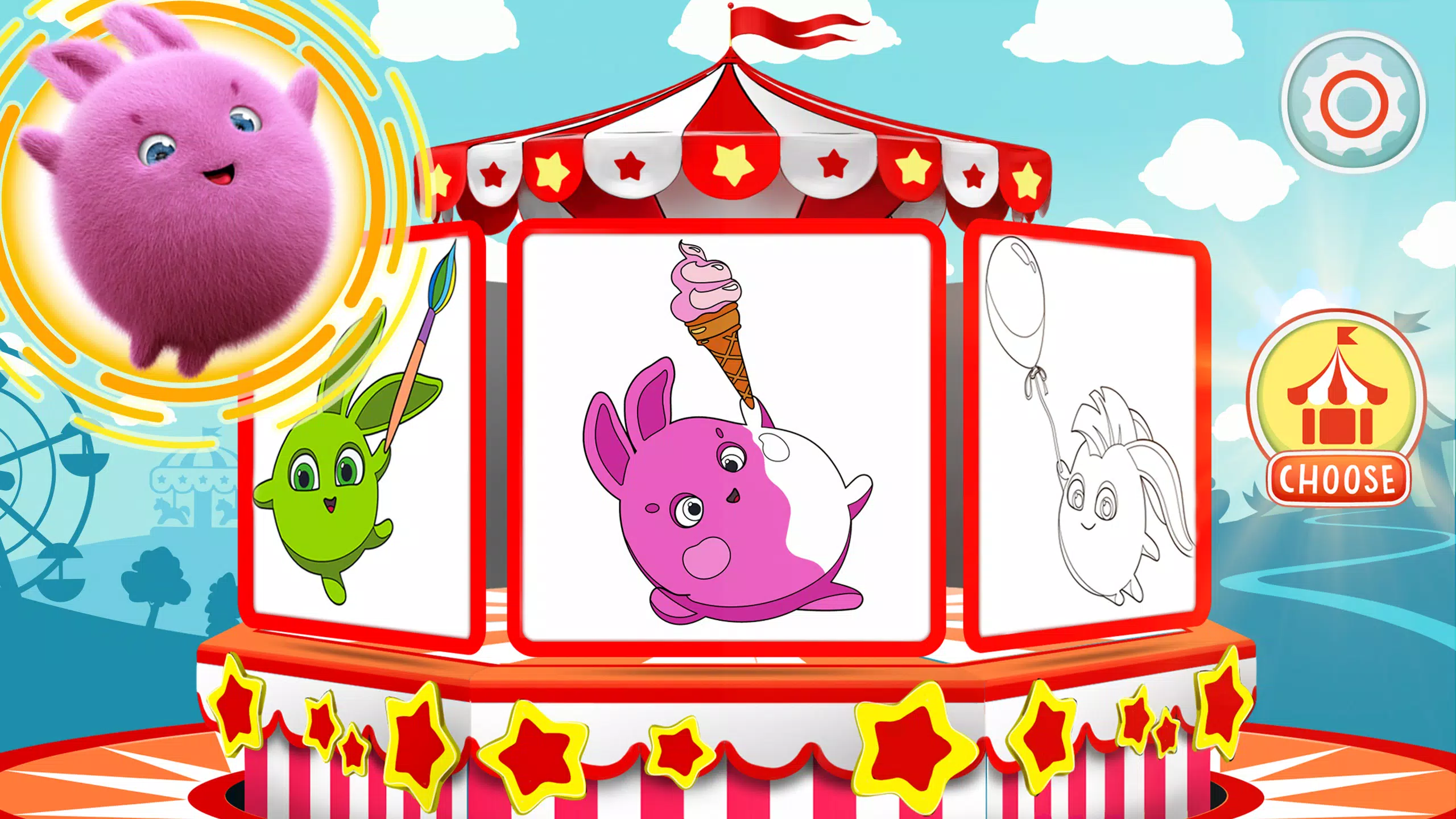 Sunny Bunnies: Coloring Book Скриншот 0