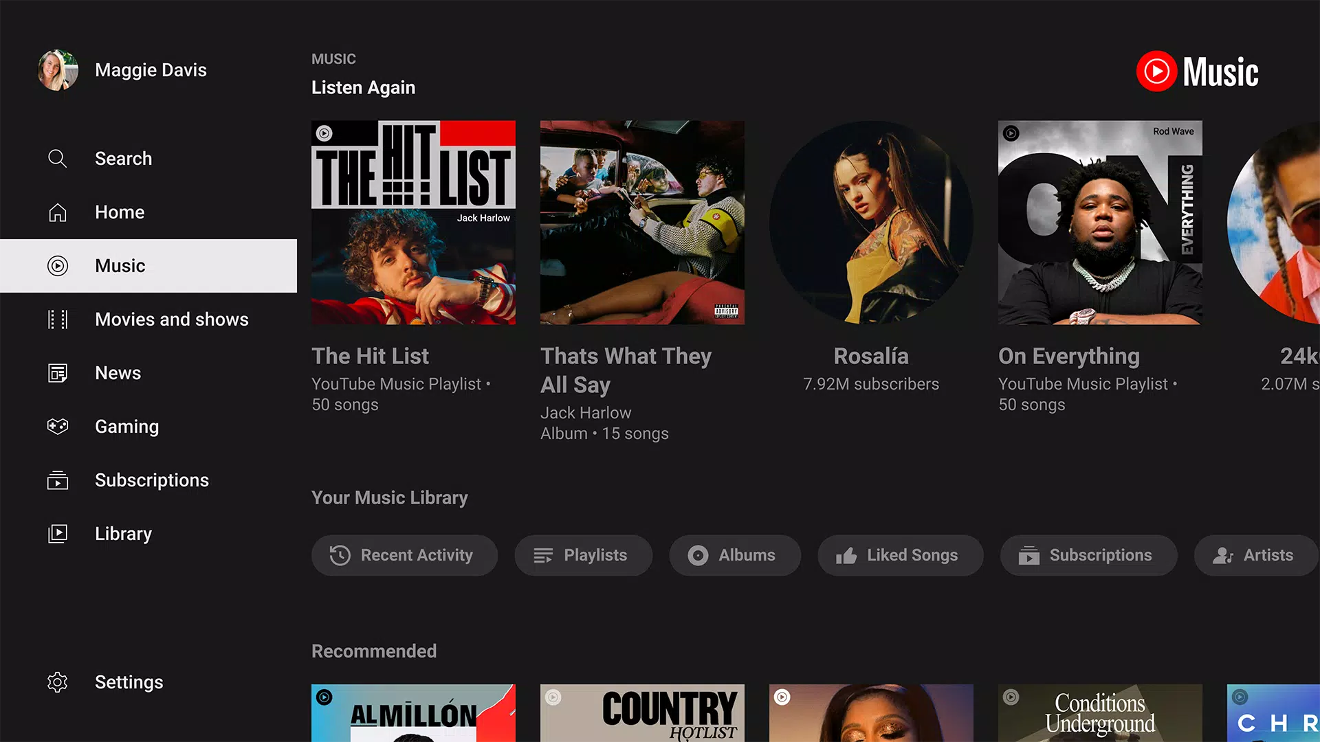 YouTube for Android TV スクリーンショット 1