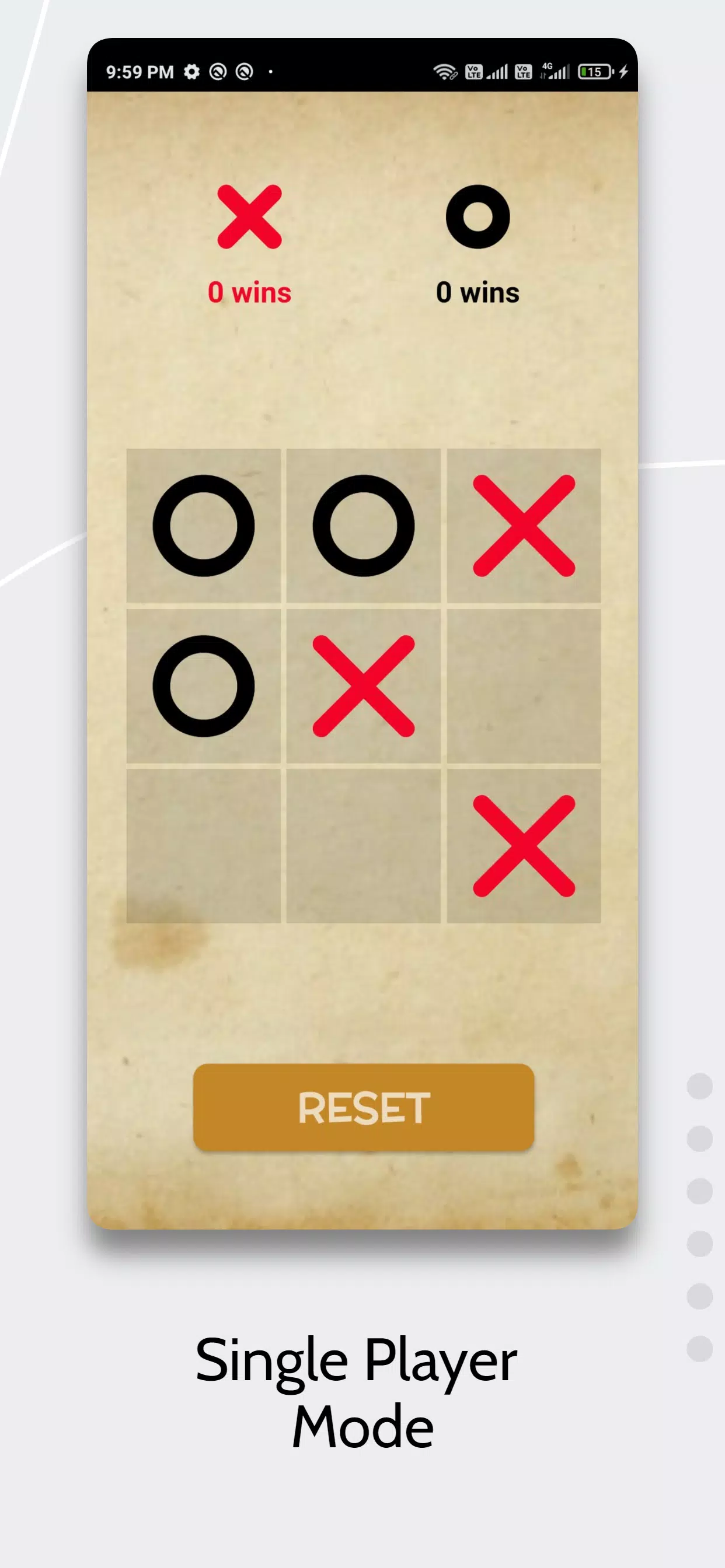 Tic Tac Toe AI Game Schermafbeelding 1