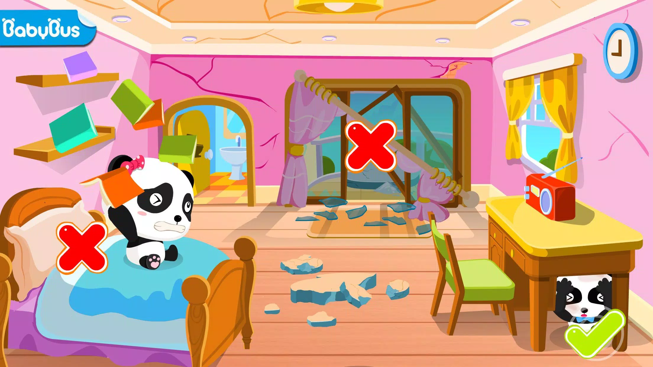Baby Panda Earthquake Safety 1 Tangkapan skrin 0