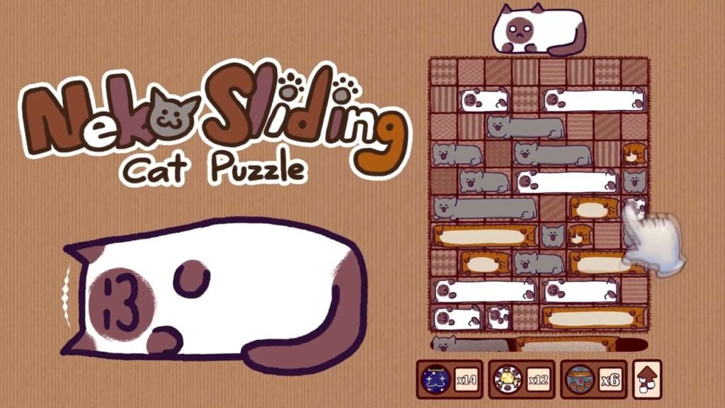 Schuif, match en duidelijke lijnen in nieuw spel Neko Sliding: Cat Puzzle!