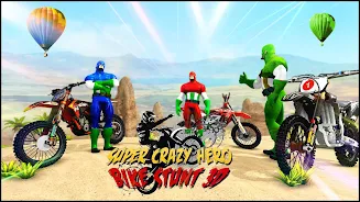 Bike Games Stunts: Spider Hero Zrzut ekranu 3