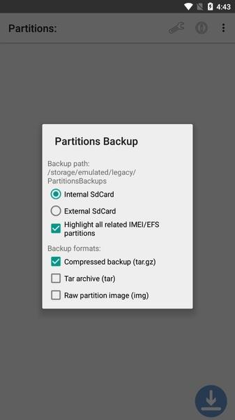 Partitions Backup and Restore应用截图第0张