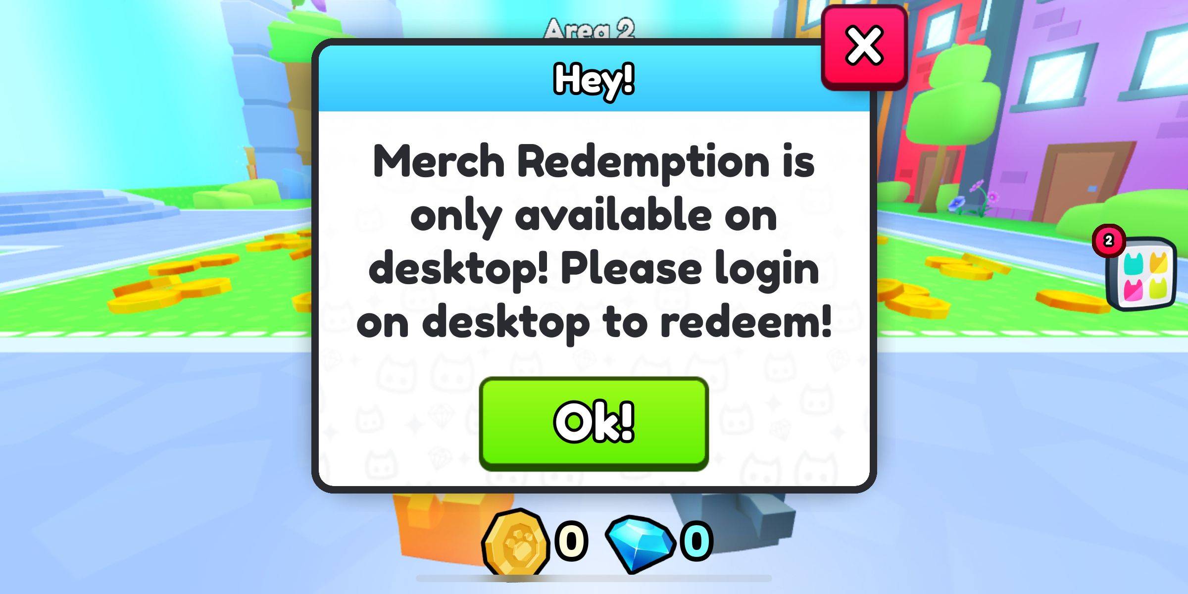 Image: Desktop Only Redemption Notice