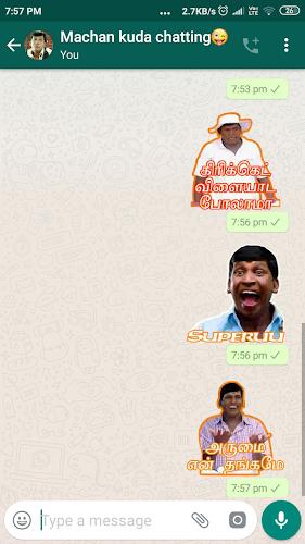 Tamil Stickers: WAStickerApps Ekran Görüntüsü 3