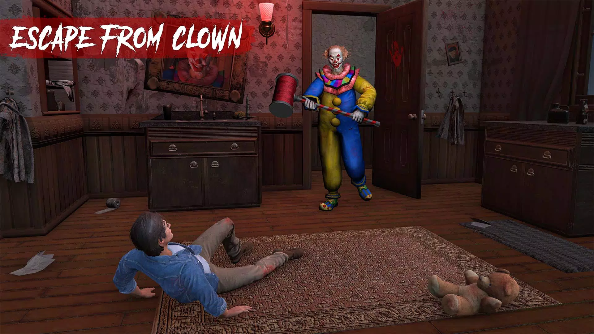 Scary Clown - Horror Game 3D Tangkapan skrin 1