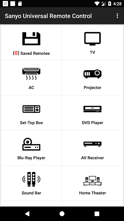 Sanyo Universal Remote Zrzut ekranu 0