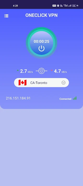 Schermata OneClick VPN - Turbo VPN App 2