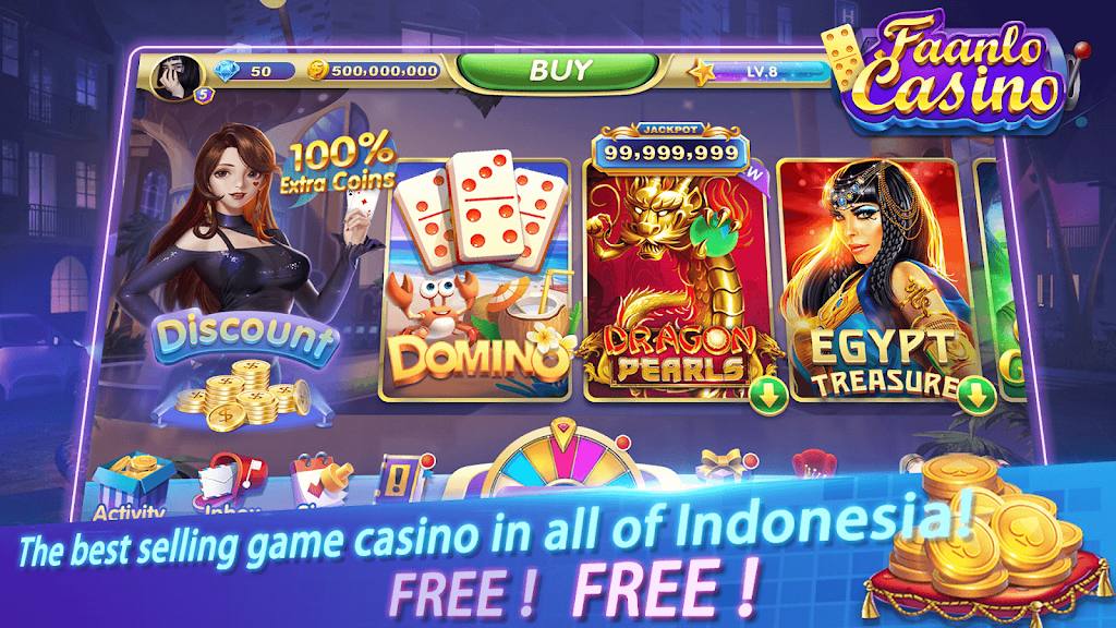 Faanlo Casino - 3D Domino Gaple Slots Online स्क्रीनशॉट 0