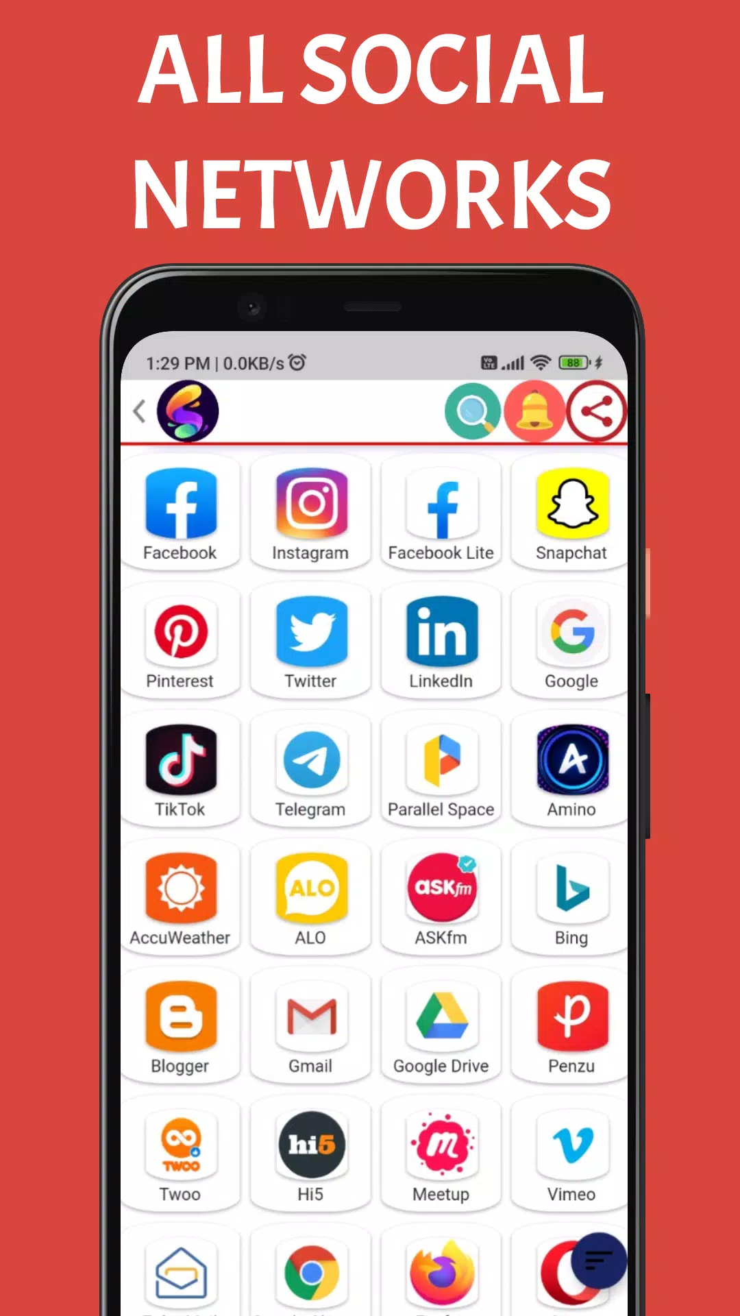 Snowzo : All Social Media Apps স্ক্রিনশট 1