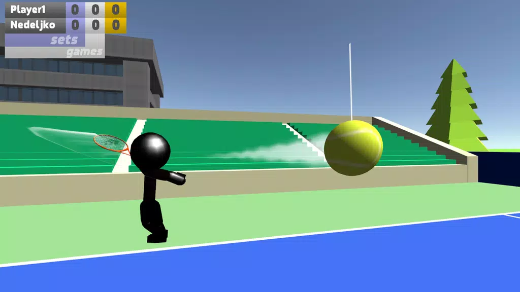 Stickman 3D Tennis Captura de tela 0