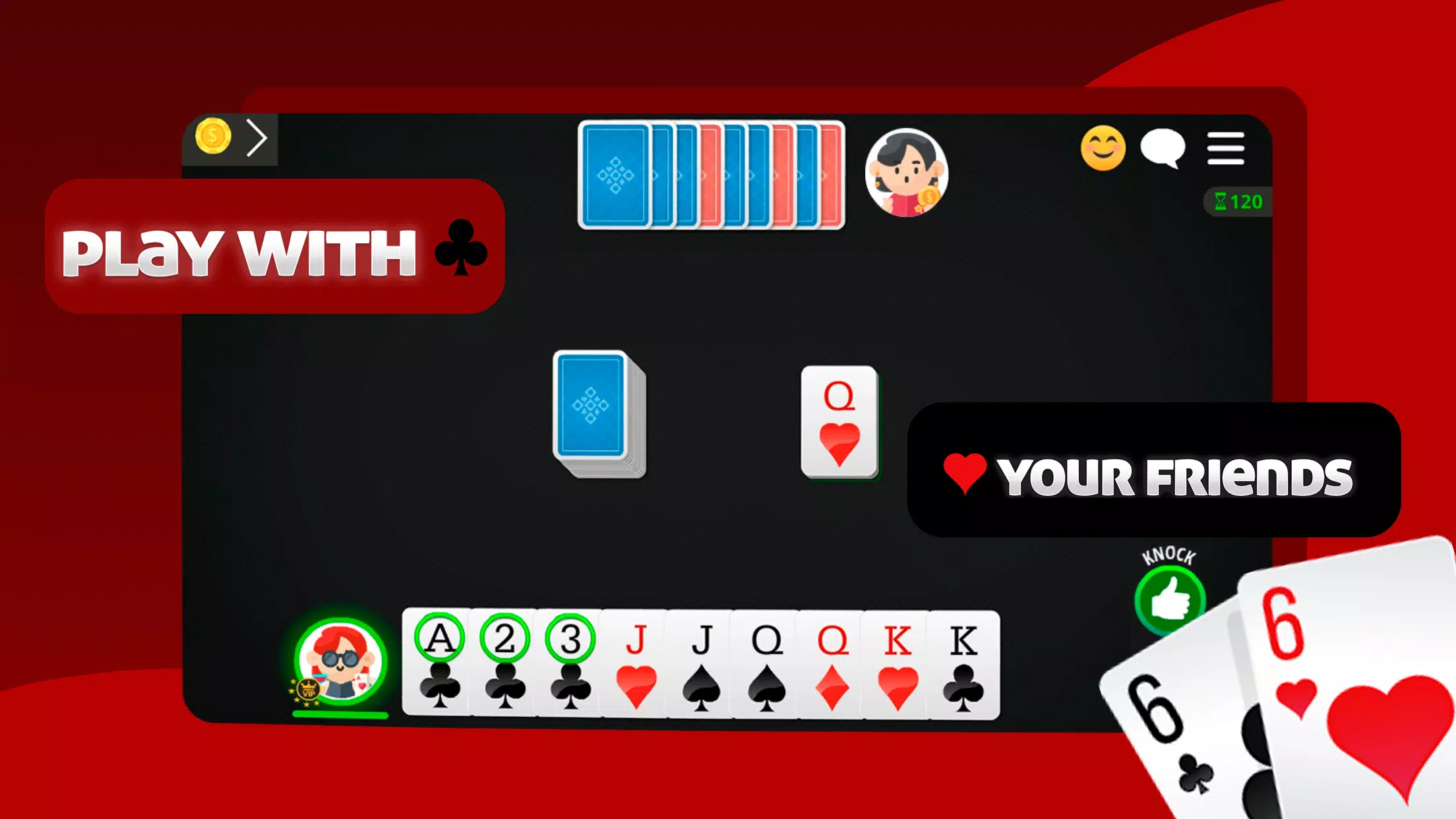 Straight Gin Rummy Online ภาพหน้าจอ 3