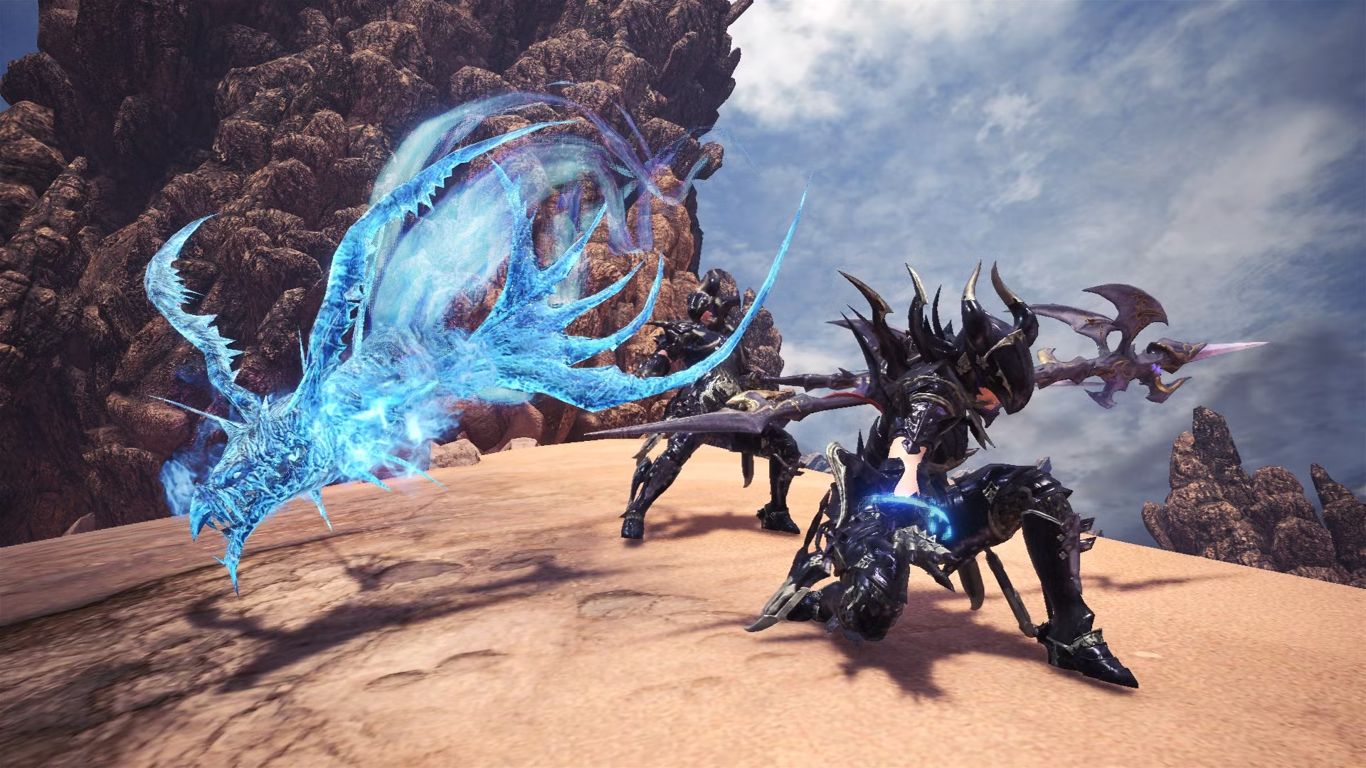 मॉन्स्टर हंटर वर्ल्ड में ffxiv सहयोग से सेट ड्रैकन कवच