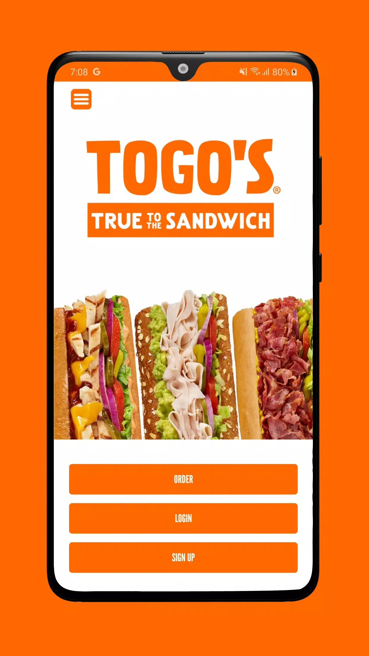 TOGO's Sandwiches Captura de tela 0