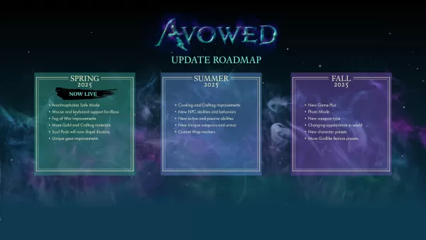 Avowed 1.4補丁添加了Arachnophobia模式，揭示了2025年路線圖