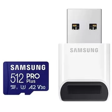 512GB Samsung Pro Plus Micro SDXC卡包括一個USB適配器，價格僅為$ 29.99
