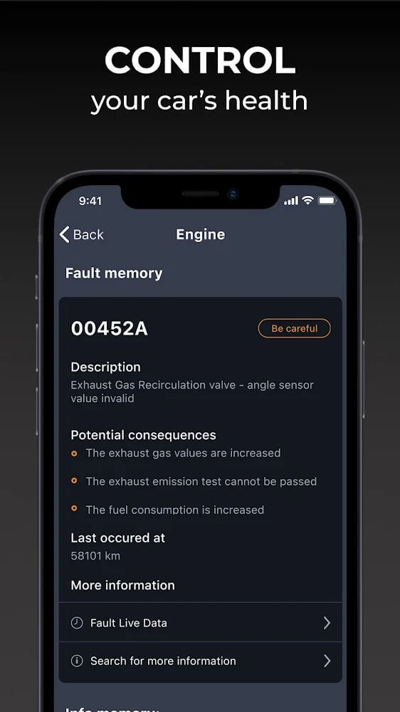 Schermata Carly - OBD2 Car Scanner Mod 2