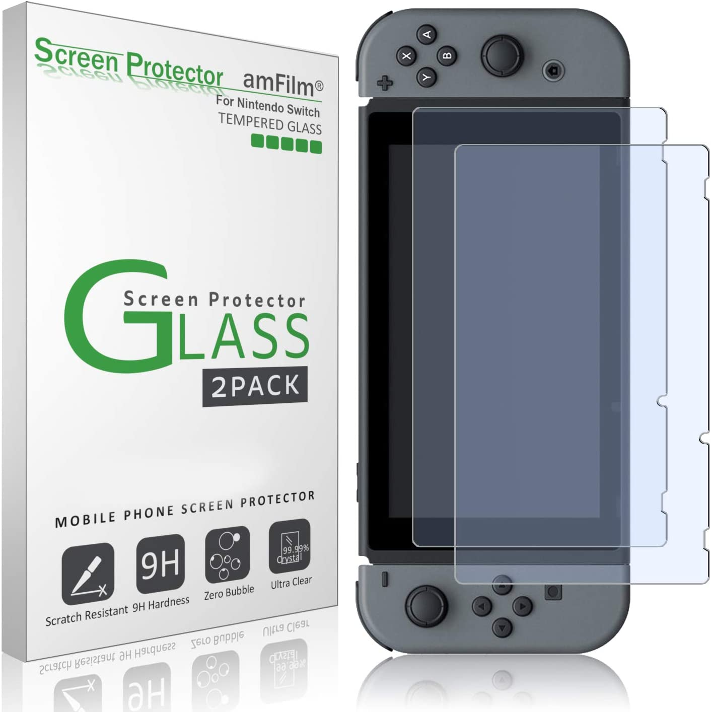 Bester Nintendo Switch Screen Protector AMFILM Tempered Glass Screen Protector