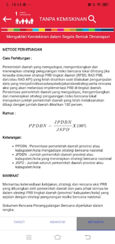 SDG Metadata Indonesia スクリーンショット 1