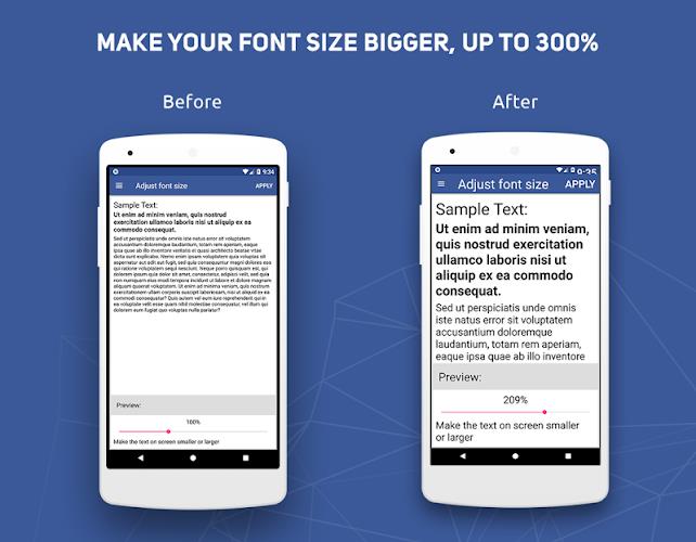 Big Font - Change Font Size & Text Size ဖန်သားပြင်ဓာတ်ပုံ 0