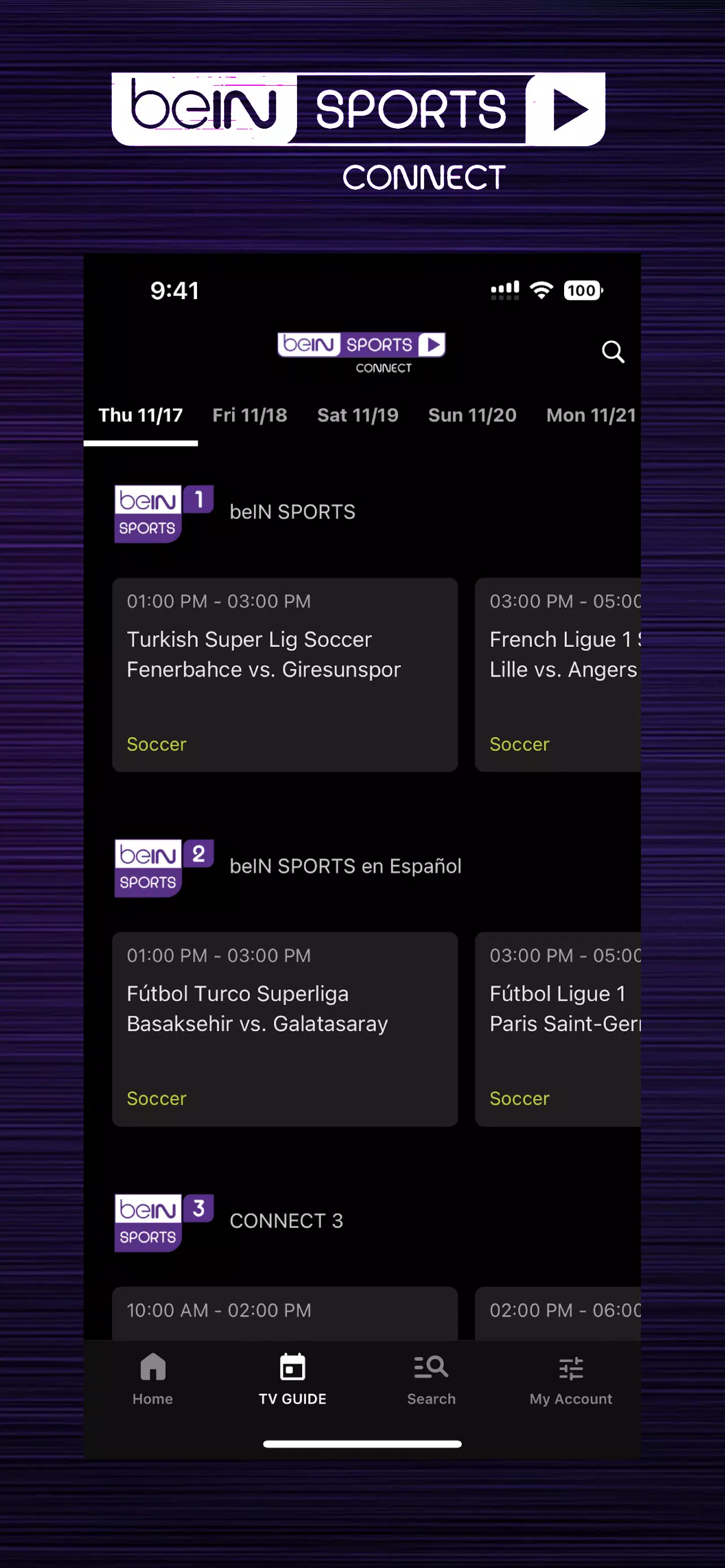 beIN SPORTS CONNECT Ảnh chụp màn hình 2