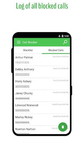 Phone Call Blocker - Blacklist Zrzut ekranu 3