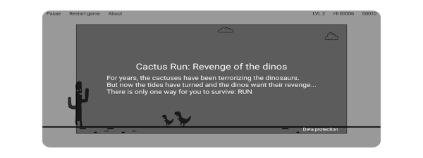 Cactus Run Classic - Dino jump ภาพหน้าจอ 0