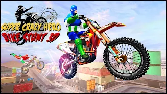 Bike Games Stunts: Spider Hero Zrzut ekranu 0