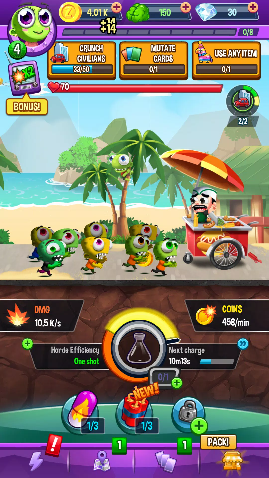Idle Rush : Zombie Tsunami स्क्रीनशॉट 0