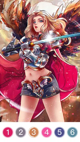 Fantasy Coloring Game, Paint by Number Offline Captura de pantalla 1