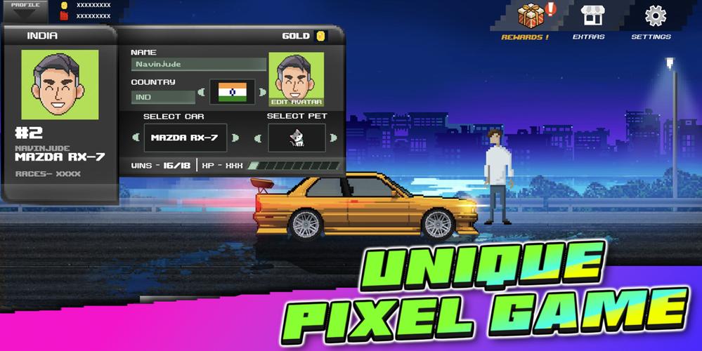 Pixel Car: Reckless Racer应用截图第1张