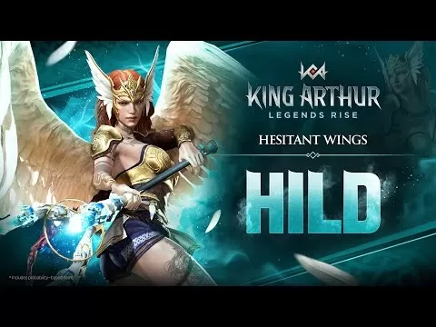 Hesitant Wings Hild character art from King Arthur Legends Rise