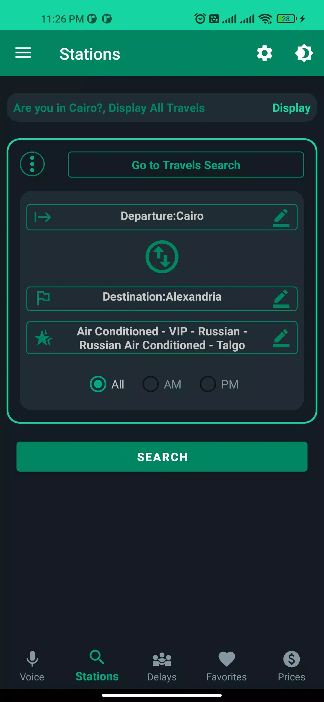Egypt’s Trains - Voice Search Ekran Görüntüsü 1