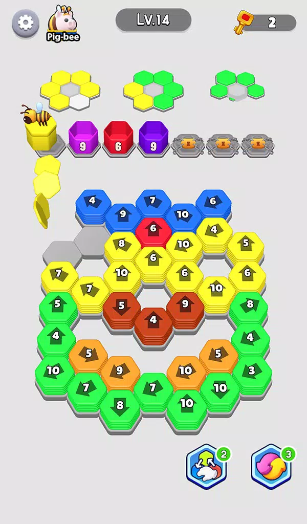 Bee Out - Hexa Away Puzzle 스크린샷 3