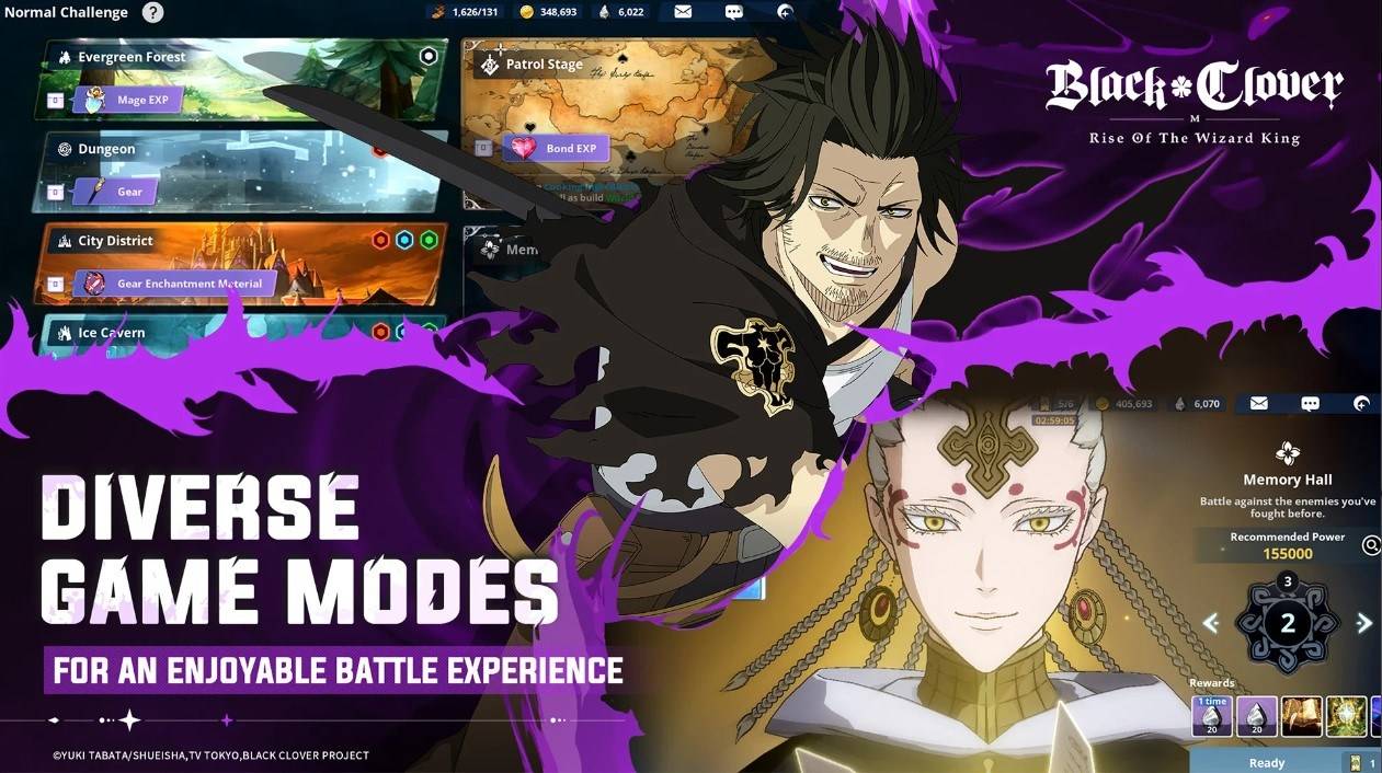 Black Clover M Redeem Code Interface